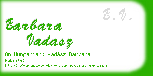 barbara vadasz business card